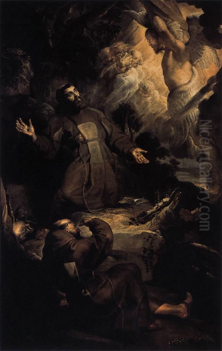 The Stigmatization of St Francis Oil Painting by (studio of) Rubens, Peter Paul
