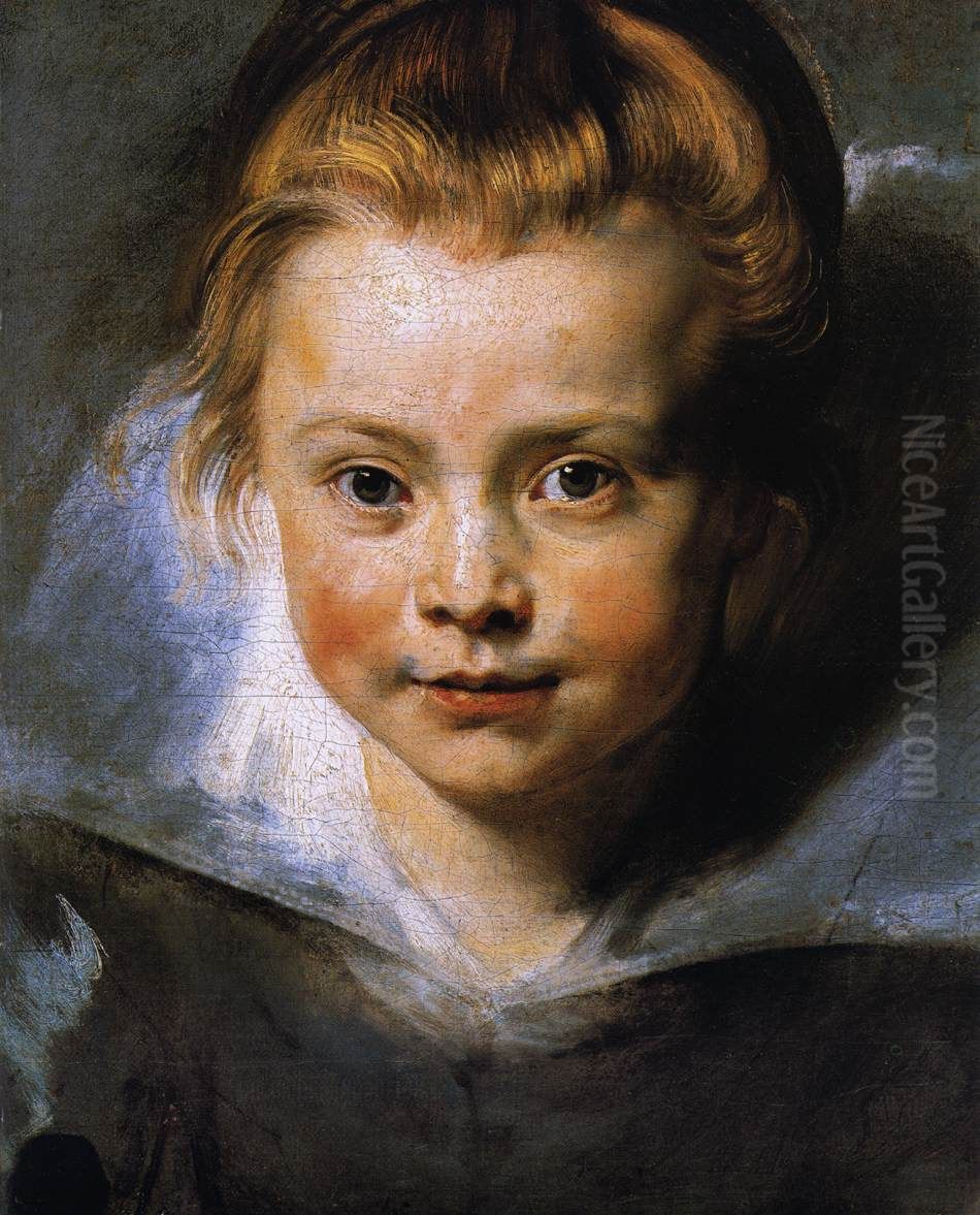 Portret van Clara Serena Rubens (1611-1623) Oil Painting by (studio of) Rubens, Peter Paul