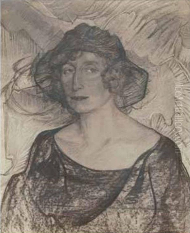 Portret Anny z Rabowskich Eichenwaldowej Oil Painting by Stanislaw Ignacy Witkiewicz (Witkacy)