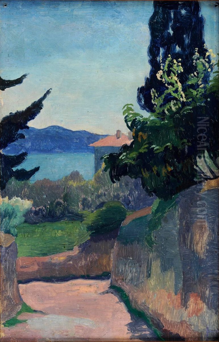 View of Lovrana Oil Painting by Stanislaw Ignacy Witkiewicz (Witkacy)