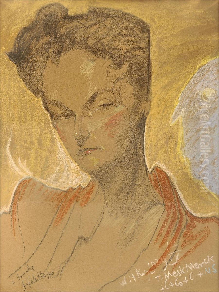 Portrait of Helena Bialynicka-Birula Oil Painting by Stanislaw Ignacy Witkiewicz (Witkacy)