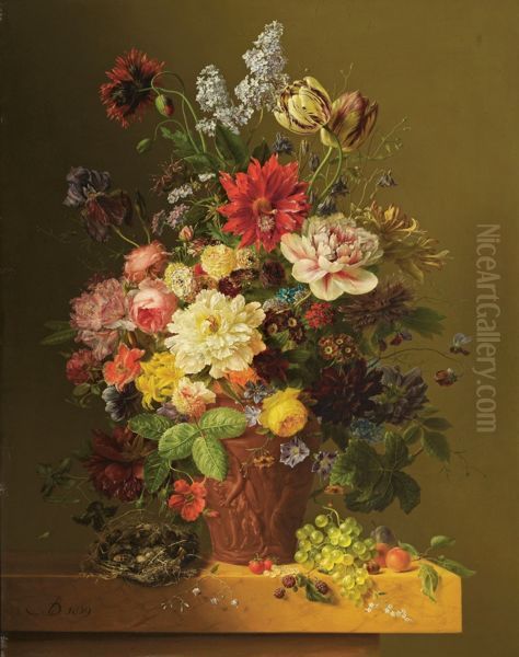 Flower Still-life Oil Painting by Arnoldus Bloemers