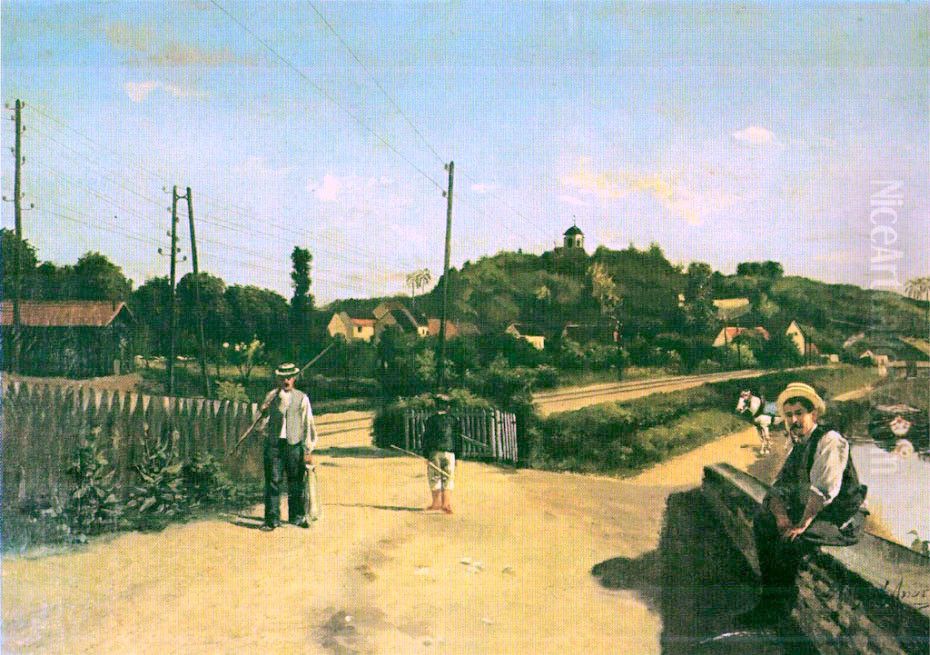 Trecho de paisagem Oil Painting by Abigail de Andrade