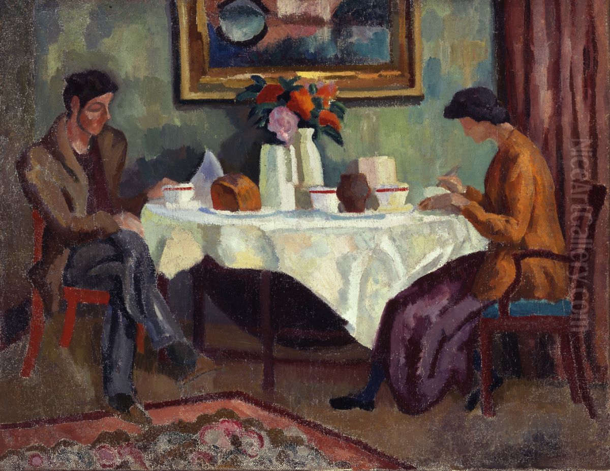 The Breakfast Table Oil Painting by Roger Fry