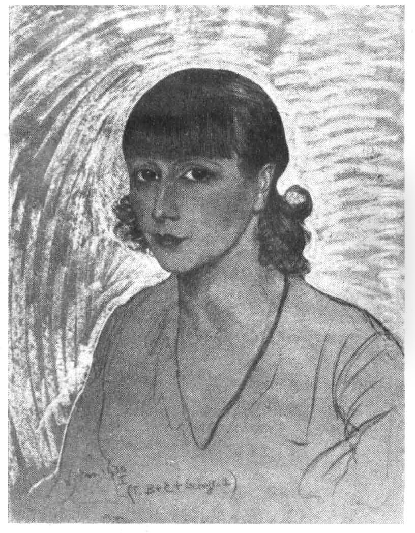 Portret Kazimiery Alberti Oil Painting by Stanislaw Ignacy Witkiewicz (Witkacy)