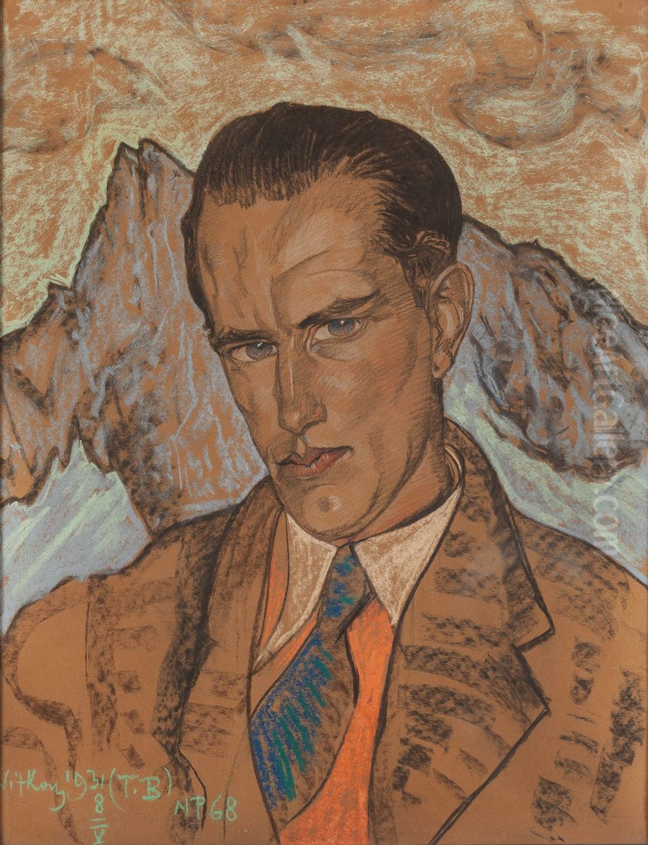 Portret Stefana Zwolinskiego Oil Painting by Stanislaw Ignacy Witkiewicz (Witkacy)