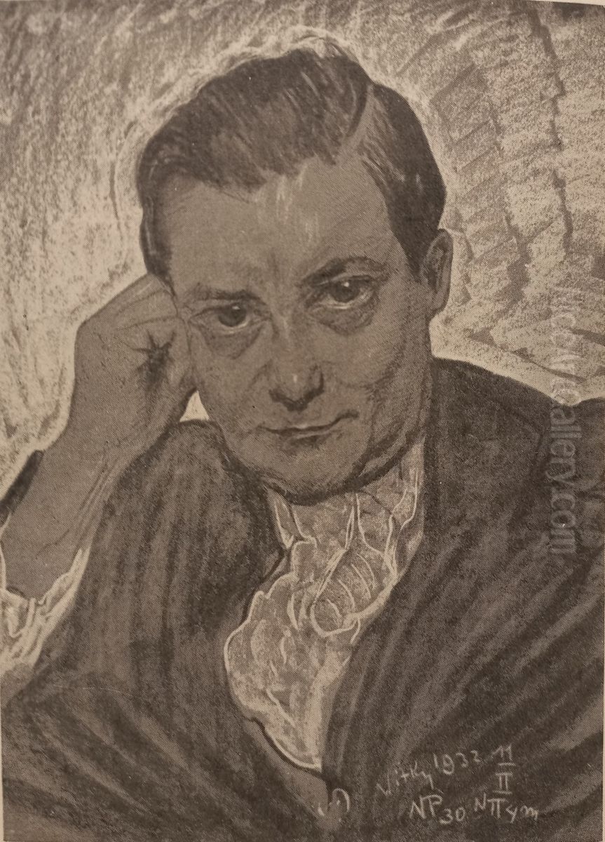 Portret Kazimierza Czachowskiego Oil Painting by Stanislaw Ignacy Witkiewicz (Witkacy)