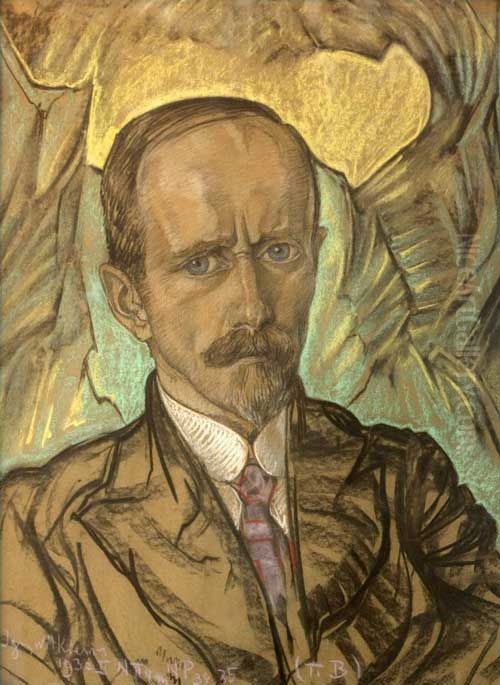 Portrait of Wladyslaw Konopczynski Oil Painting by Stanislaw Ignacy Witkiewicz (Witkacy)