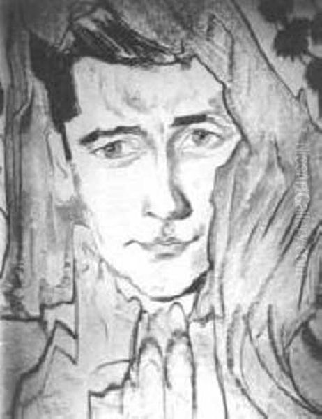 Portret Jerzego Brauna Oil Painting by Stanislaw Ignacy Witkiewicz (Witkacy)