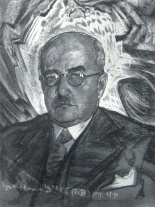 Portret Stefana Hubickiego Oil Painting by Stanislaw Ignacy Witkiewicz (Witkacy)