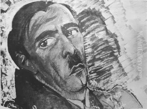 Portrait of Antoni Krahelski Oil Painting by Stanislaw Ignacy Witkiewicz (Witkacy)