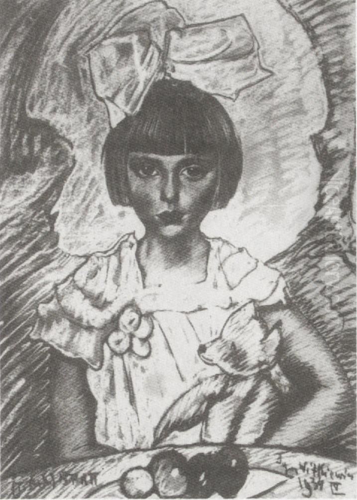 Portrait of Jadwiga Maciakowna Oil Painting by Stanislaw Ignacy Witkiewicz (Witkacy)