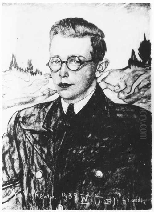 Portret Jerzego Maciaka Oil Painting by Stanislaw Ignacy Witkiewicz (Witkacy)