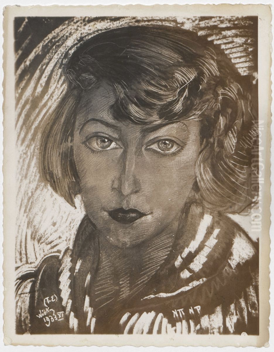 Portrait of Olga Niewska Oil Painting by Stanislaw Ignacy Witkiewicz (Witkacy)