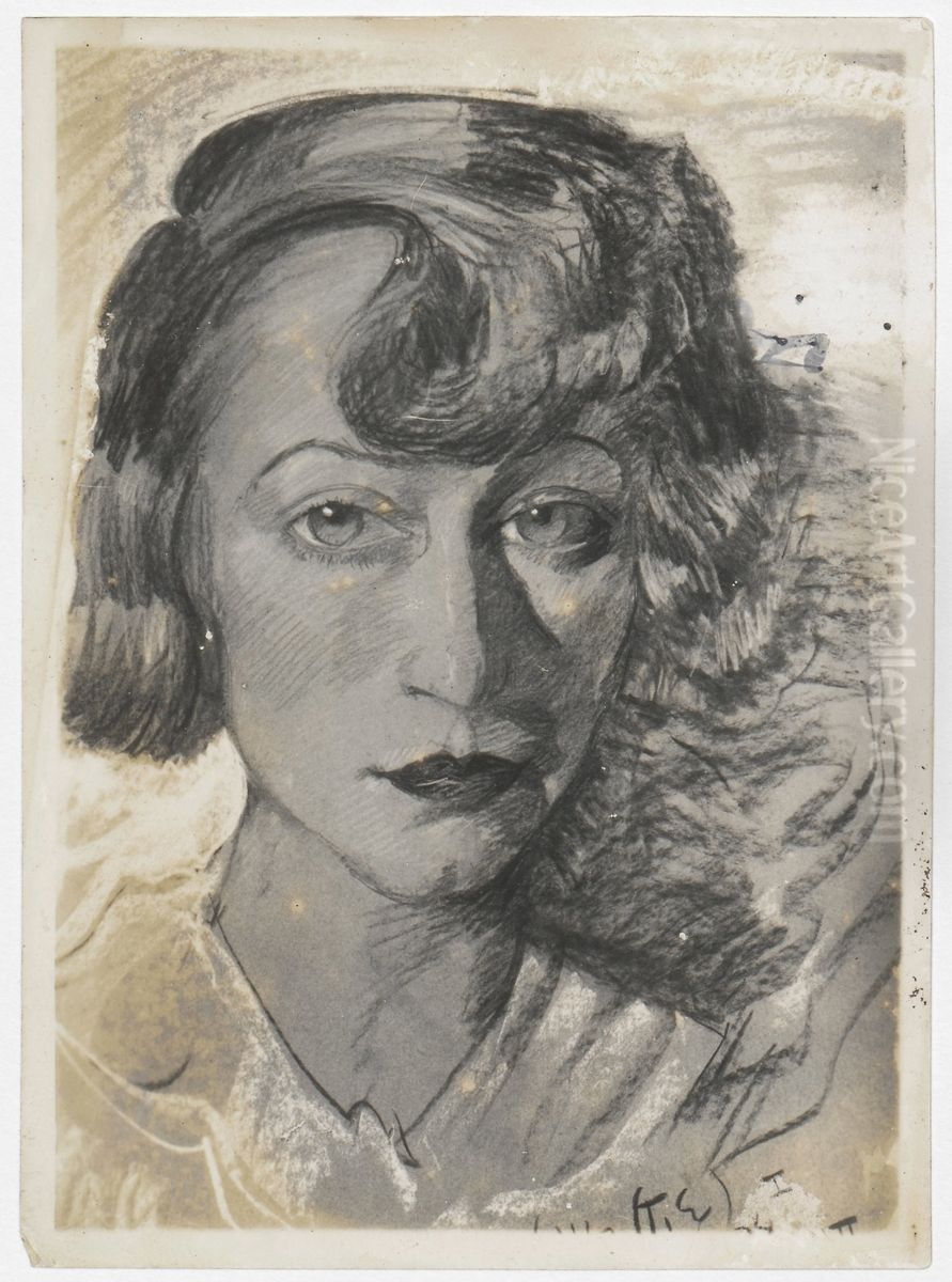 Portrait of Olga Niewska Oil Painting by Stanislaw Ignacy Witkiewicz (Witkacy)