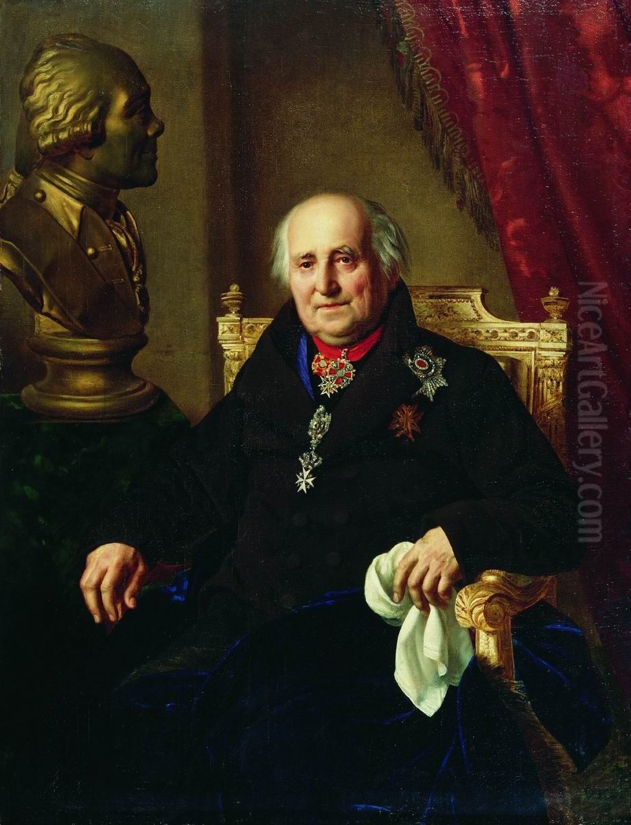 Portret grafa G.G.Kuseleva Oil Painting by Orest Kiprensky