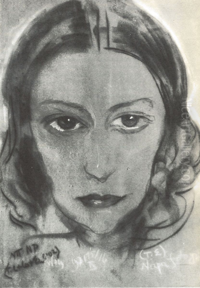 Portret Felicji Turowskiej Oil Painting by Stanislaw Ignacy Witkiewicz (Witkacy)