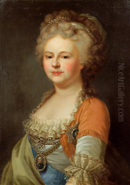 Portrait of Maria Feodorovna Oil Painting by Johann Baptist von Lampi the Elder