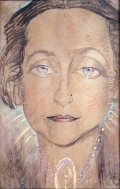Portret kobiety Oil Painting by Stanislaw Ignacy Witkiewicz (Witkacy)