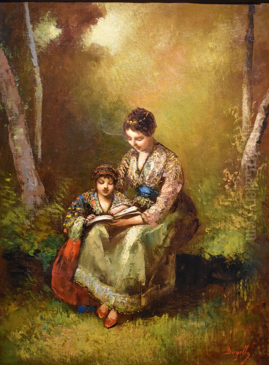 La lecture Oil Painting by Frederic Borgella