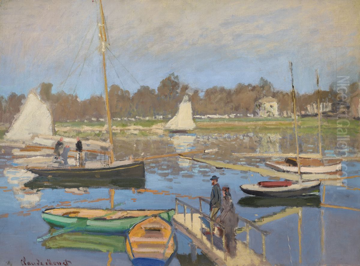 Le Bassin d'Argenteuil Oil Painting by Claude Oscar Monet