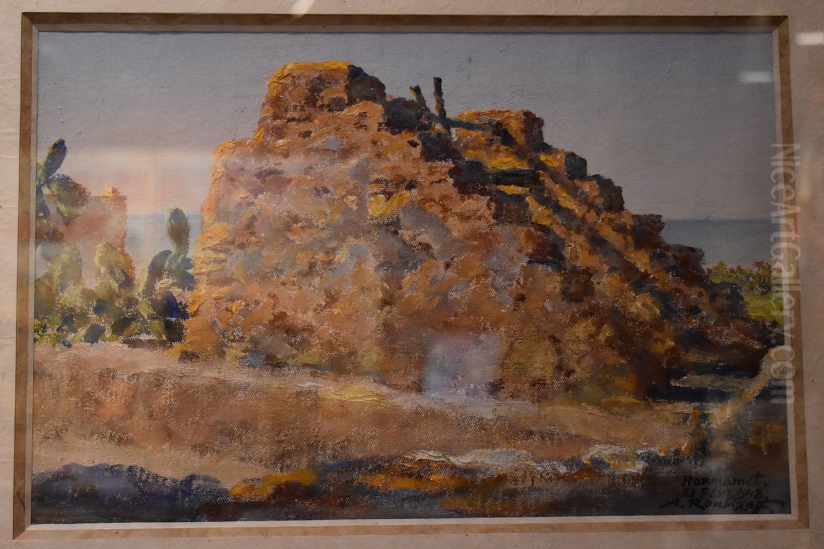 Puits a Hammamet Oil Painting by Alexandre Roubtzoff