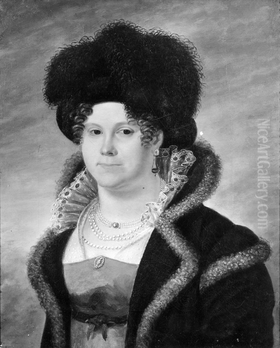 Ferdinanda Augusta Linstow Oil Painting by Jacob Munch