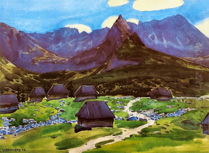 Hala Gasienicowa Oil Painting by Wladyslaw Skoczylas