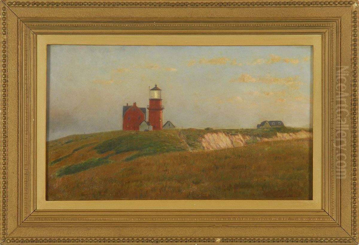 The Lighthouse At Gay Head Oil Painting by Charles Drew Cahoon