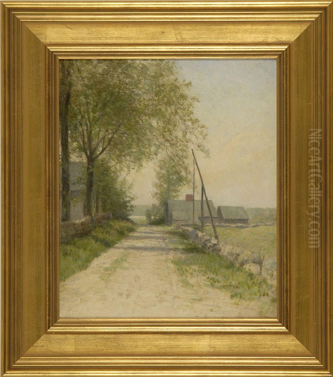 A Sunlit Cape Cod Path Oil Painting by Charles Drew Cahoon