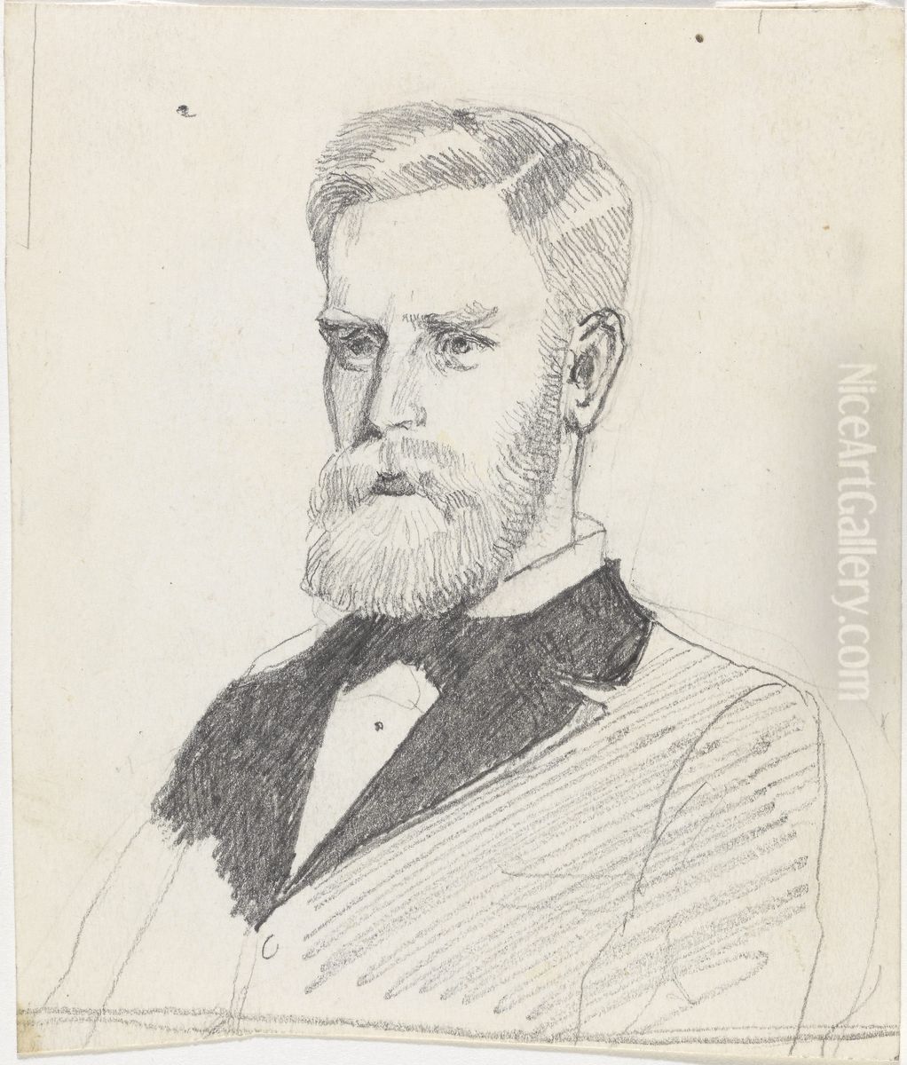 Mannsportrett Oil Painting by Christian Krohg