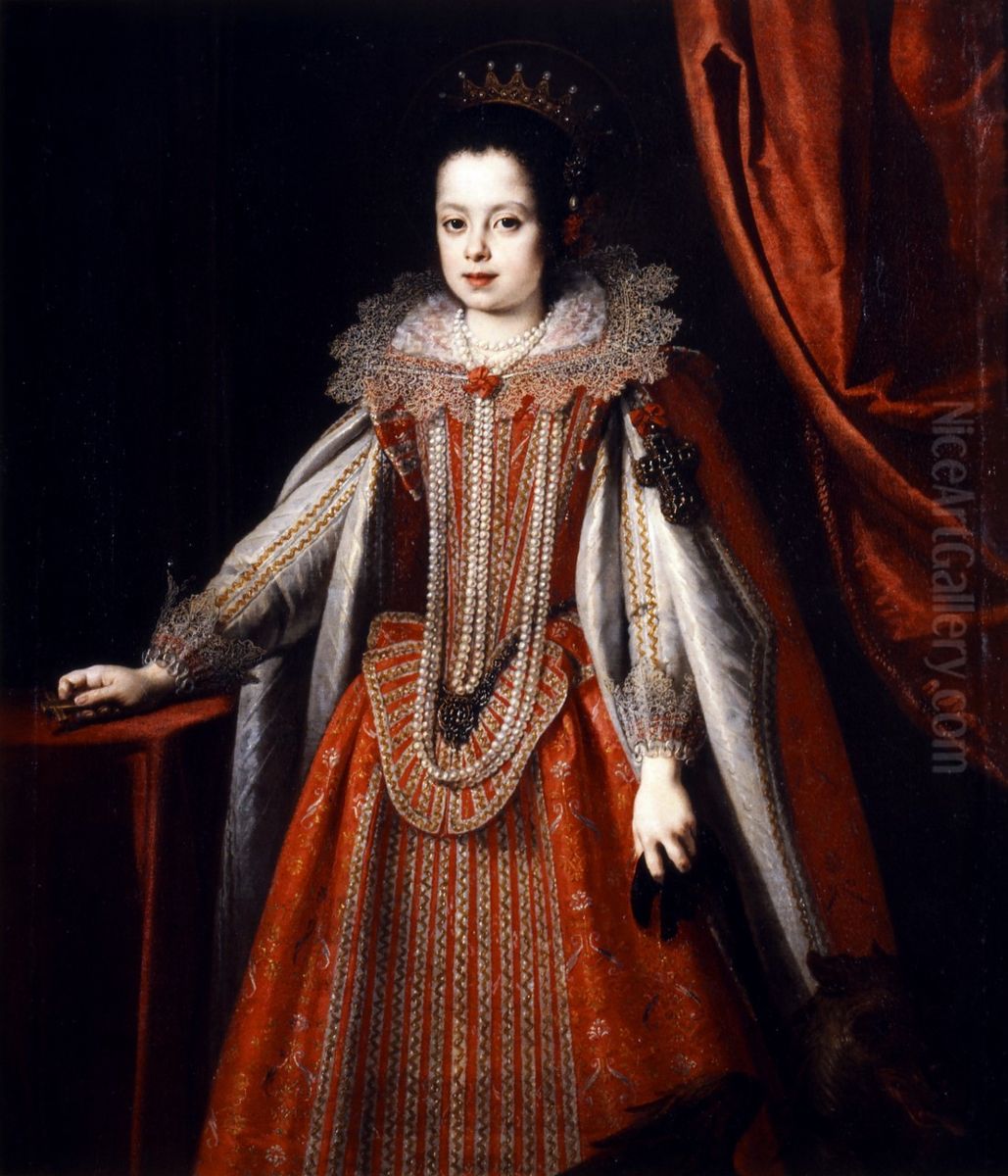 Ritratto di Vittoria della Rovere in guisa di Santa Margherita Oil Painting by Justus Sustermans