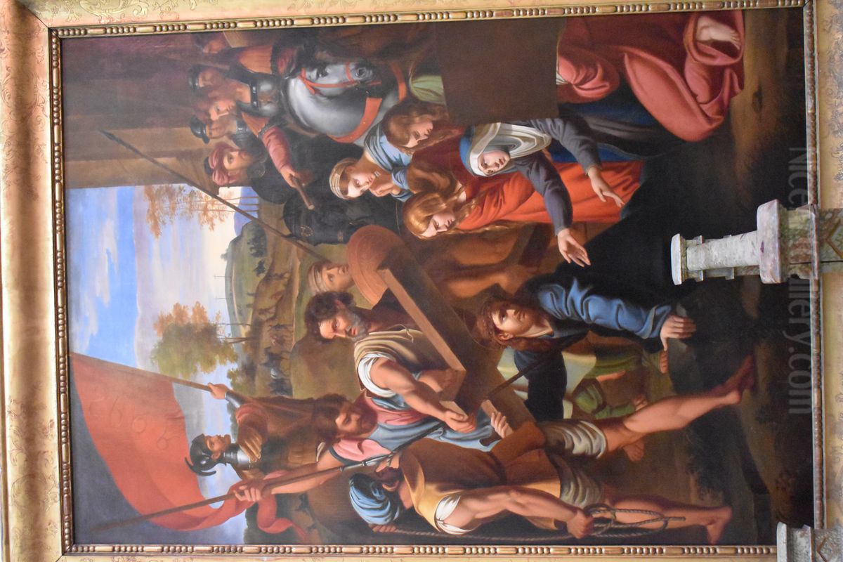 Le portement de croix Oil Painting by Raymond-Marc Lagarrigue