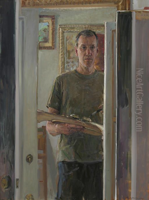 self-portrait Oil Painting by Aapo Pukk