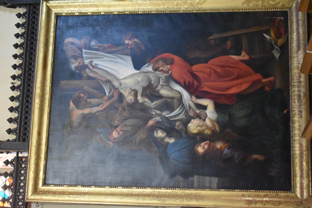 The Descent from the Cross Oil Painting by Raymond-Marc Lagarrigue