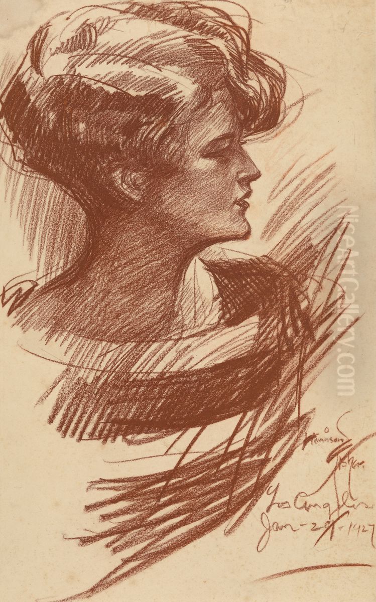 Zelda Sayre Fitzgerald Oil Painting by Harrison Fisher