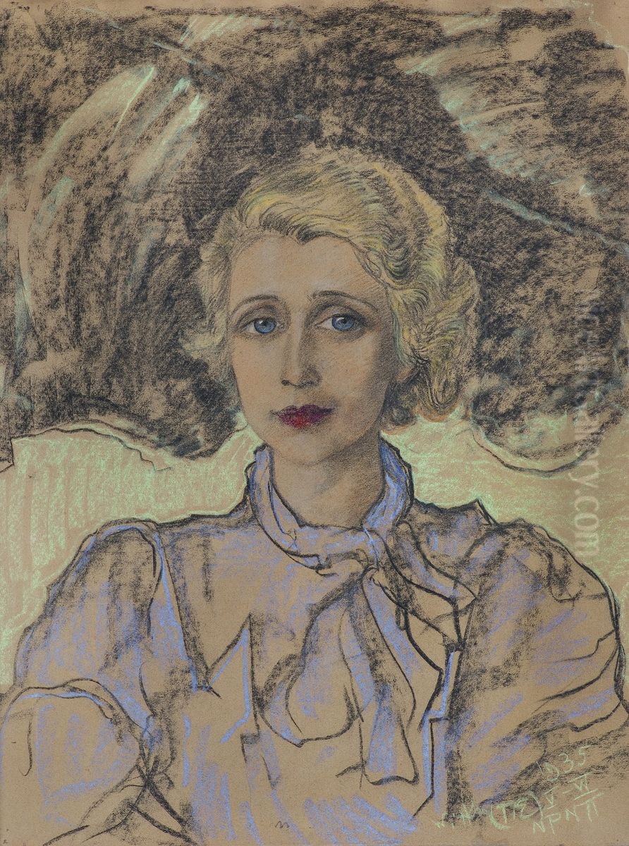 Portrait of Maria Zawadzka Oil Painting by Stanislaw Ignacy Witkiewicz (Witkacy)