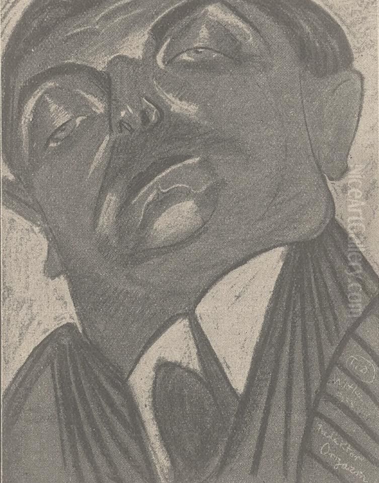 Portret Romana Jaworskiego Oil Painting by Stanislaw Ignacy Witkiewicz (Witkacy)