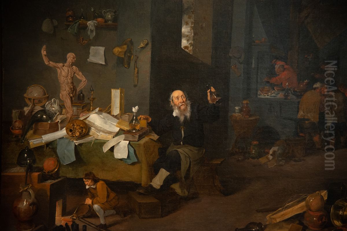 TheAlchemist Oil Painting by Mattheus van Helmont