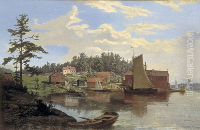Ansicht von Appelviken Oil Painting by Johan Blackstadius