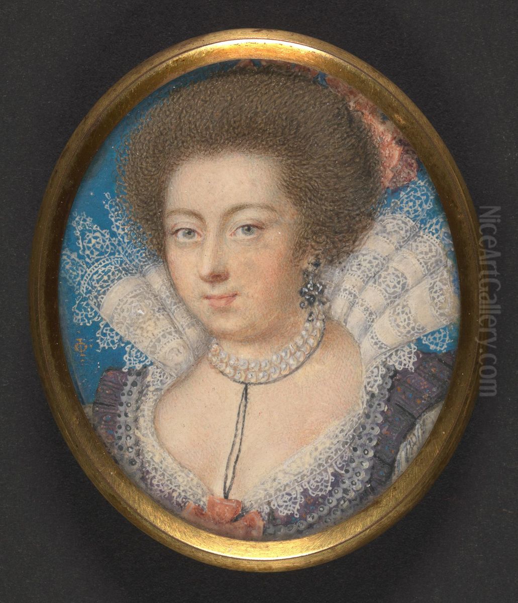 Elizabeth, Queen of Bohemia Oil Painting by Isaac Oliver