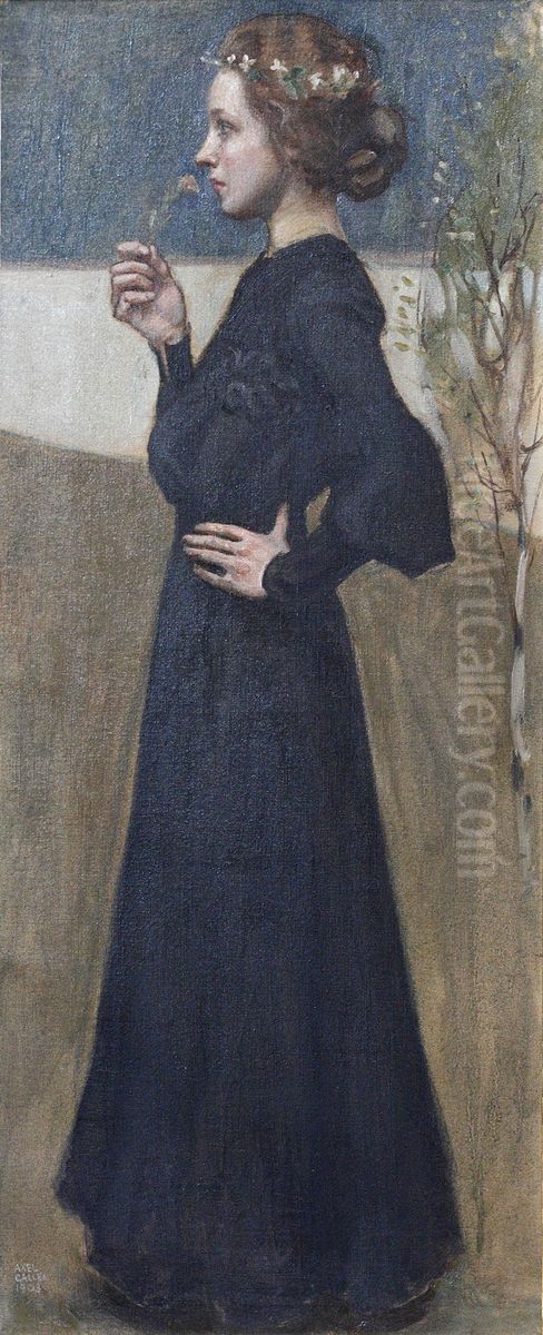 Spring Oil Painting by Akseli Valdemar Gallen-Kallela