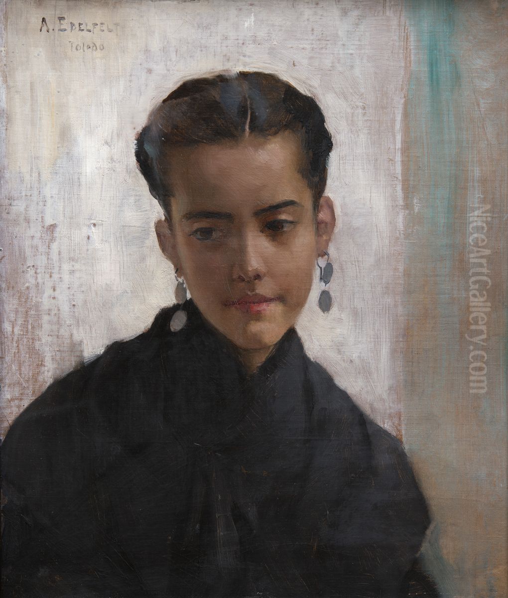 Tytto Toledosta (Dolores) Oil Painting by Albert Edelfelt