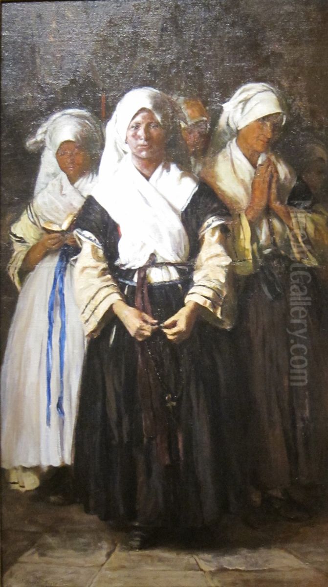 Peasant Women of Borst Oil Painting by Elizabeth Nourse
