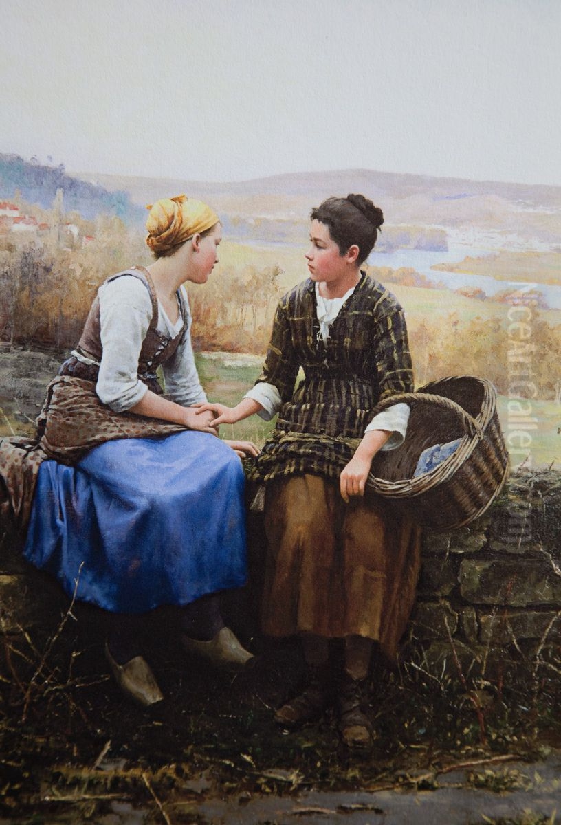 Premier chagrin Oil Painting by Daniel Ridgway Knight