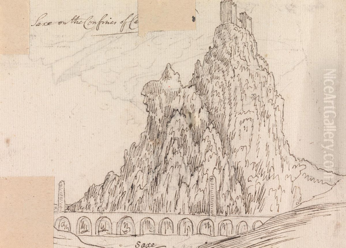 Castle of Sax Oil Painting by Henry Swinburne