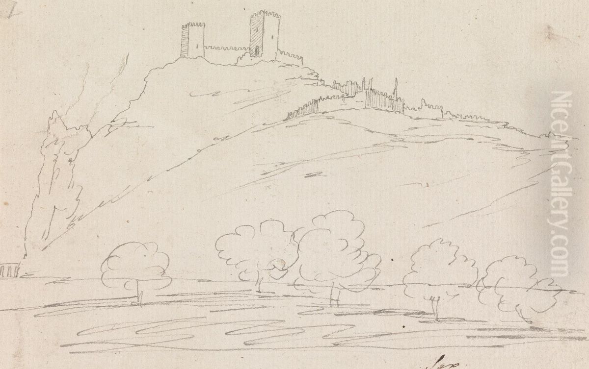 Castle of Sax Oil Painting by Henry Swinburne