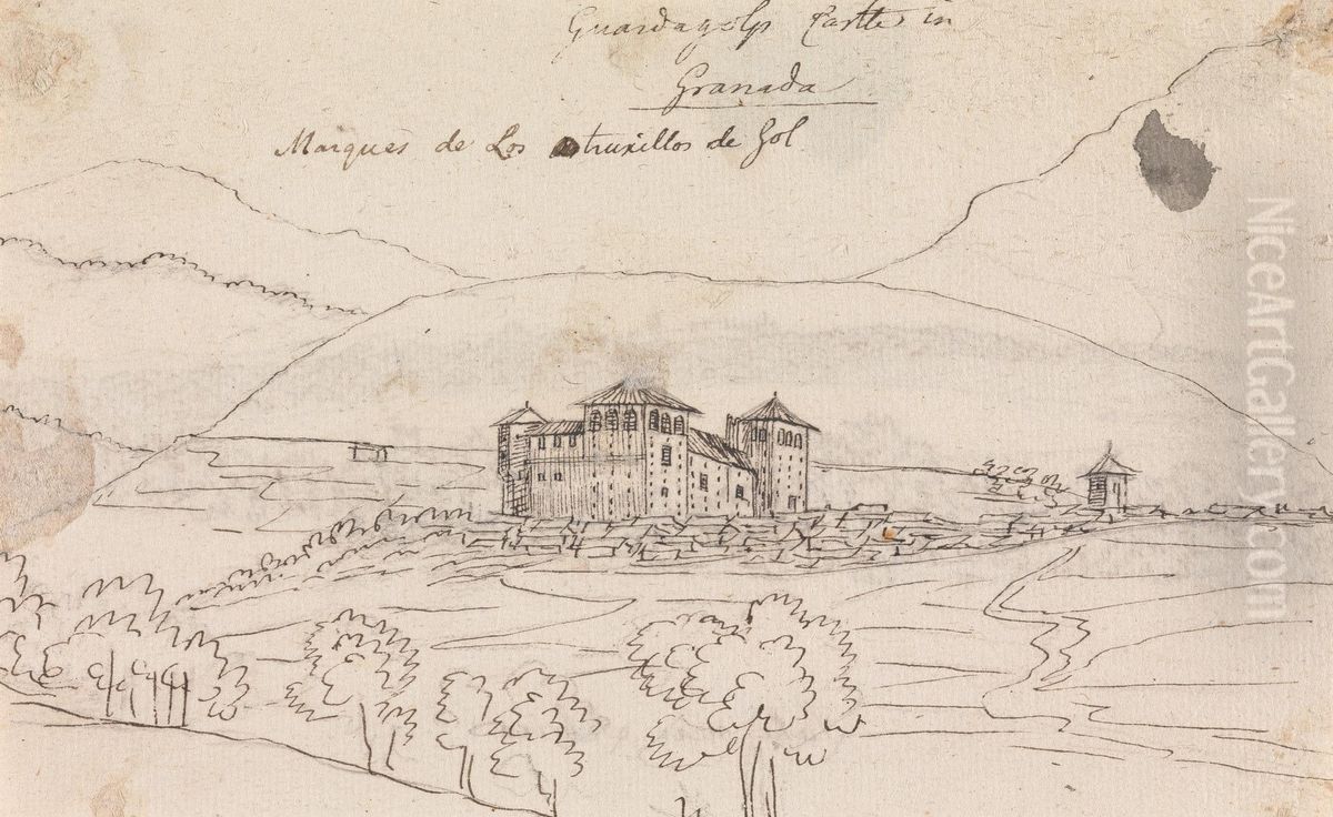 Castle in Granada, Spain Oil Painting by Henry Swinburne