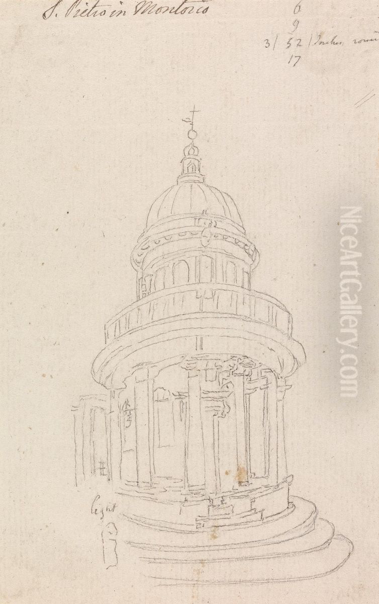 The Tempietto in San Pietro in Montorio, Italy Oil Painting by Henry Swinburne