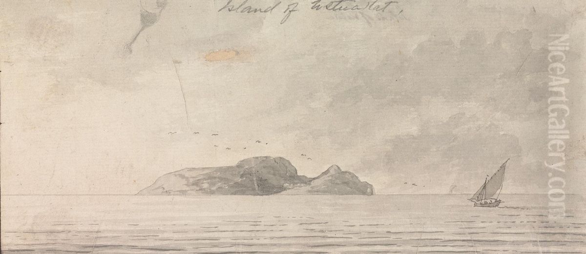 View of an Island with Sailboat Oil Painting by Henry Swinburne